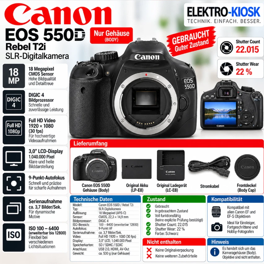 Canon EOS 550D, Foto 1 von 5