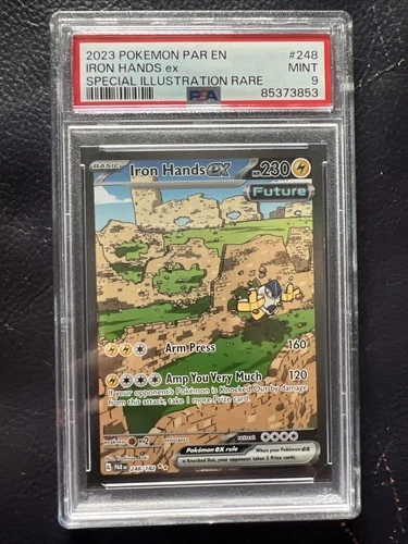 Iron Hands ex 248/182 - PSA 9 Graded Slab - Pokemon Paradox Rift - SIR