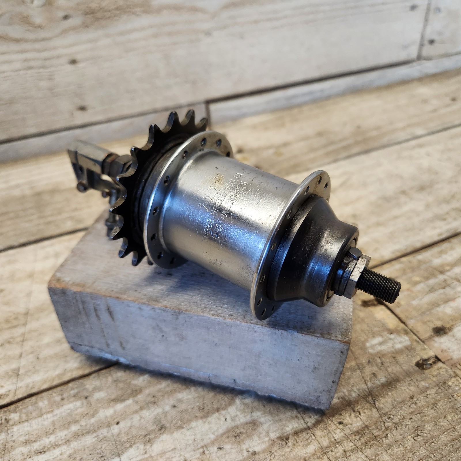 Vintage Shimano 333 Three Speed Hub Japan Rear Bicycle Hub 2
