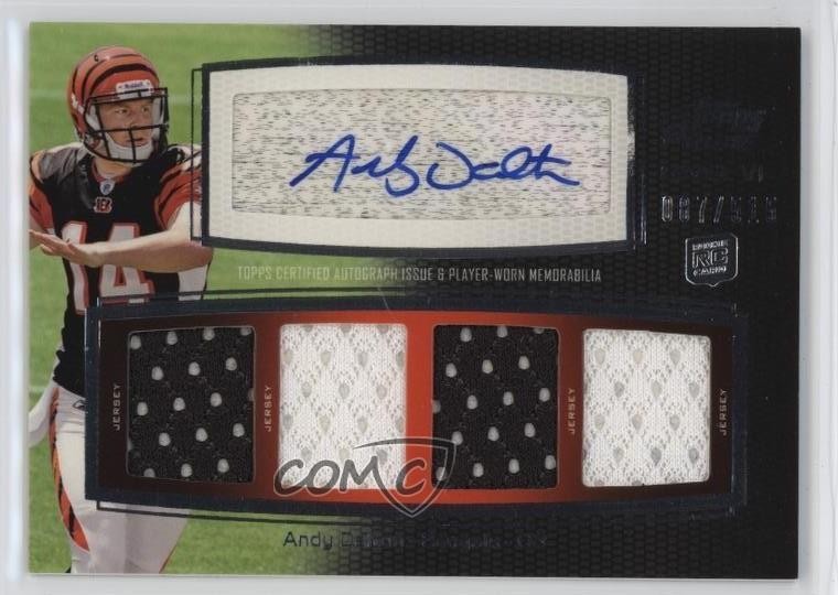 2011 Topps Prime Level VI Relic /515 Andy Dalton #PVI-AD Rookie Auto RC yl0