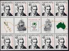 VANUATU - 1988 'SYDPEX 88 NATIONAL STAMP EXHIBITION' Gutter strip MNH F4025