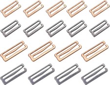 40PCS Metal Bra Strap Hooks for Sewing Bikini Halter Tops Bathing Suit Clips Cla
