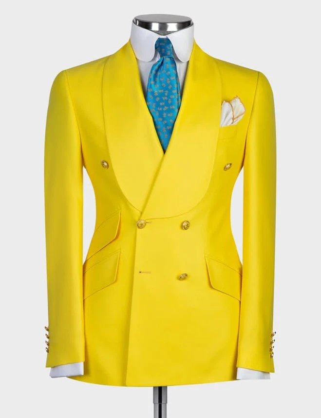 Traje Chaqueta Doble Pecho Para Hombre Negocios Formal Novio Esmoquin Fiesta Baile de graduación Blazer Foto 2 de 4