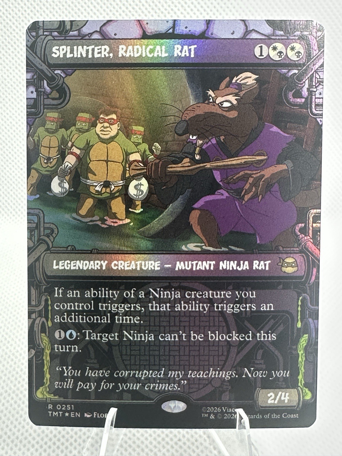Splinter, Radical Rat - Showcase Near Mint, English UB: TMNT Foil 0251r