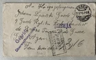 1915 WW1 Prisoner of War cover - Germany to Agen France via Romains Censor marks