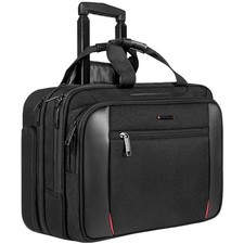 EMPSIGN Rolling Briefcase Laptop 18.1 inches x 14.2 x 9 inches, Black 