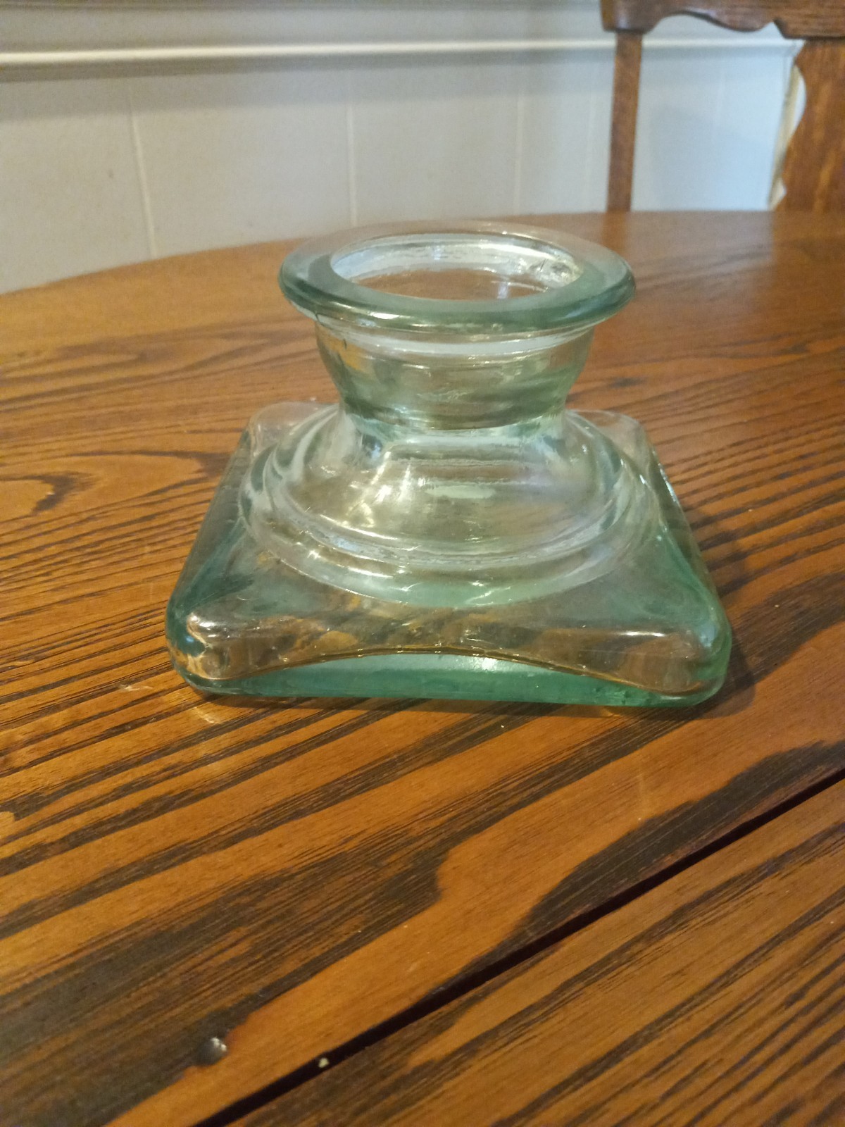 Vidrios San Miguel Handmade 100% Recycled Glass Candle Holder Green Ink Well