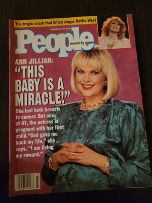 SEPT 16 1991 PEOPLE magazine ANN JILLIAN & Tragic crash that killed Dottie West 