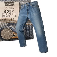 VTG Levis 505 Jeans Men’s 34X30 Y2K Light Wash Denim MADE IN USA