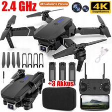 Mini Selfie Drone RC Quadrocopter Faltbar mit 4K Doppelkamera und 3 Akkus