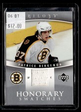 2006-07 Upper Deck Trilogy Honorary Swatches Patrice Bergeron Boston Bruins