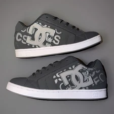 New Men’s DC Court Graffik Shoe White / Grey Skateboarding Low Top Shoes Sz 10.5