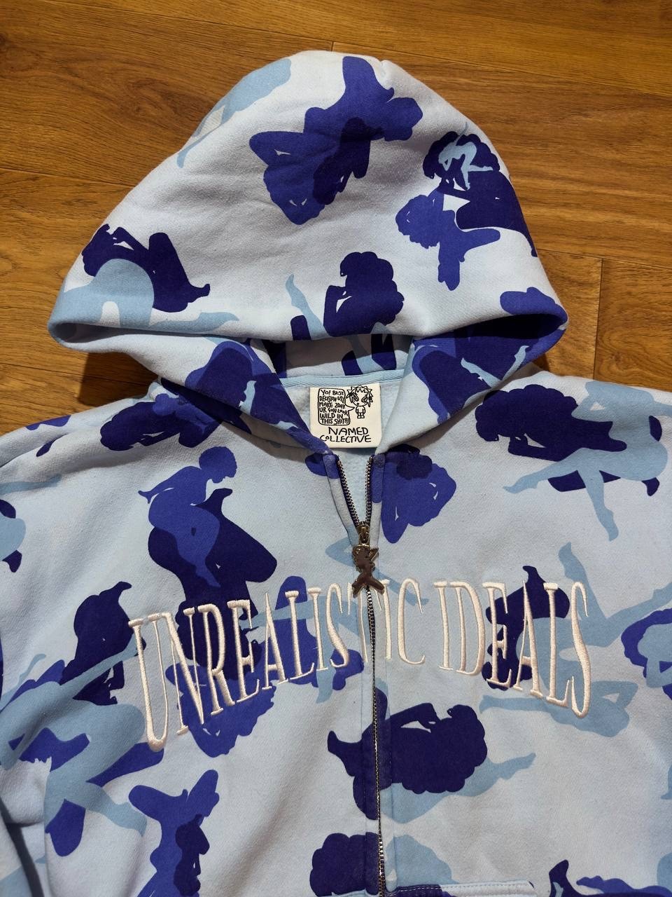 Named Collective Unrealistic Ideals Blue Camo Monogram Suit Hoodie And Pants Y2K image 3