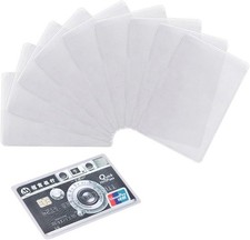 Honbay 20PCS Transparent Plastic Vertical ID Credit 3.78 2.36in, Clear White