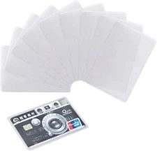 Honbay 20PCS Transparent Plastic Vertical ID Credit 3.78*2.36in, Clear White 