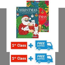 Christmas Colouring Books Advanced Adult A4 Set Creative Activity Wellbeing.