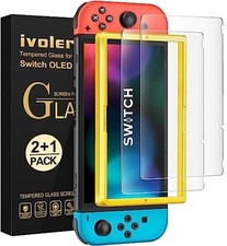 ivoler Screen Protector 2 Pack Matte Tempered Glass for Nintendo Switch 6.2