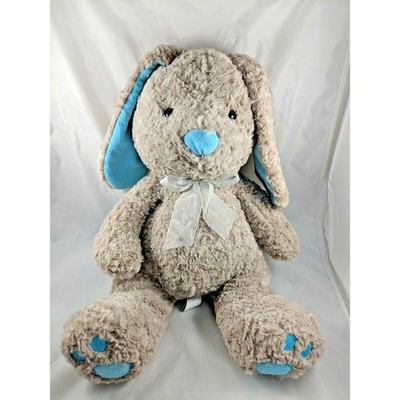 HugFun Rabbit Plush Tan Blue Ears 20 Inch Hug Fun Stuffed Animal toy