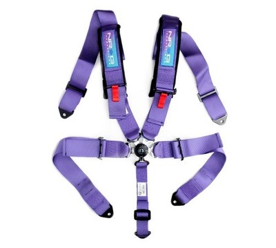 NRG for SFI 16.1 5Pt 3 Inch Seat Belt Harness with Pads / Cam Lock - Purple