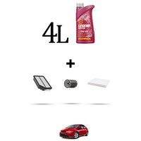 Hoffcar Wartungsset 3 Filter Und 4L ÖL FüR Honda Civic Viii 1.8 103KW Ab 2006