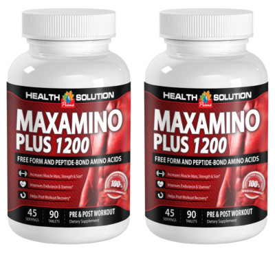 Muscle growth supplements for men - MAXAMINO PLUS 1200 2B - l-glutamine and l-ar