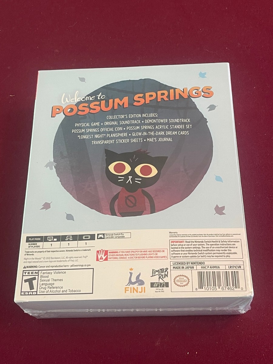 Night in the Woods 新品未開封 限定版 Limited Run #493: Night in the Woods Collector's Edition