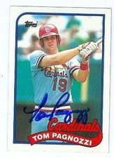 Tom Pagnozzi autographed Baseball Card (St. Louis Cardinals) 1989 Topps #208