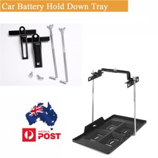 Car Auto Storage Battery Holder Hold Down Tray & Adjustable Clamp Kit AU Stock