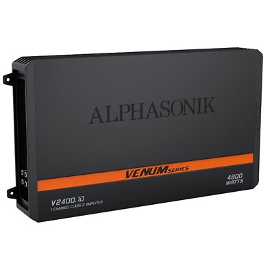 Alphasonik V2400.1D VENUM Series 4800 Watts Max Monoblock Car Audio Amplifier