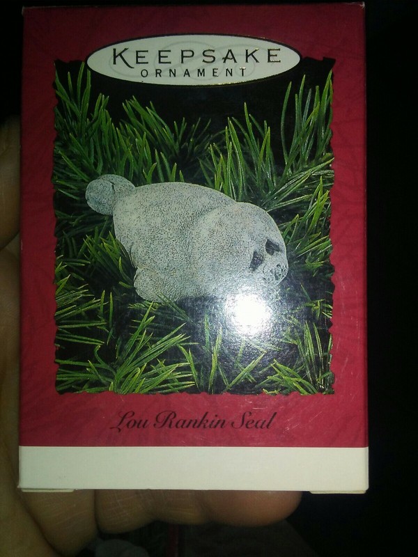 Hallmark Keepsake Christmas Ornament Lou Rankin Seal 1992 Clip On Ornament