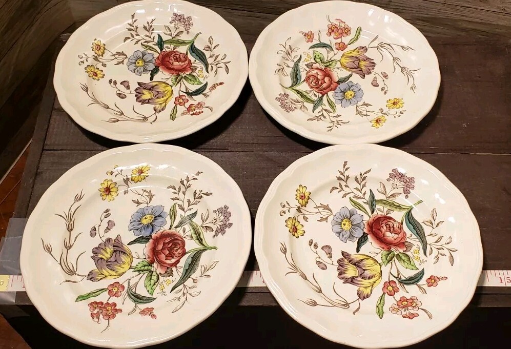 Antique Spode Gainsborough England Inch Salad Plates Set Of