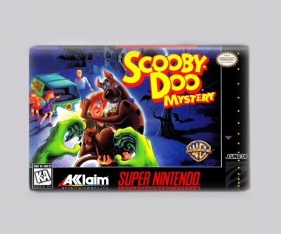SCOOBY-DOO MYSTERY /  SNES - 2''x3'' FRIDGE MAGNET (super nintendo retro