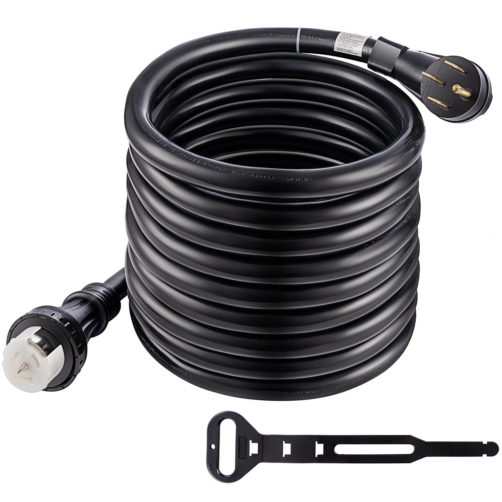 50 Amp 25FT Generator Cord and Power Inlet Box Waterproof Combo Kit ETL Listed