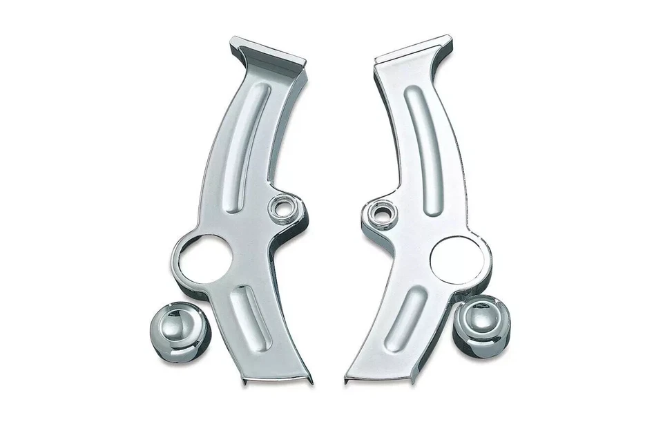 Cubiertas de cuadro Kuryakyn 7851 cromadas Boomerang 2000-2007 Harley Softail FLST FXST Foto 2 de 4