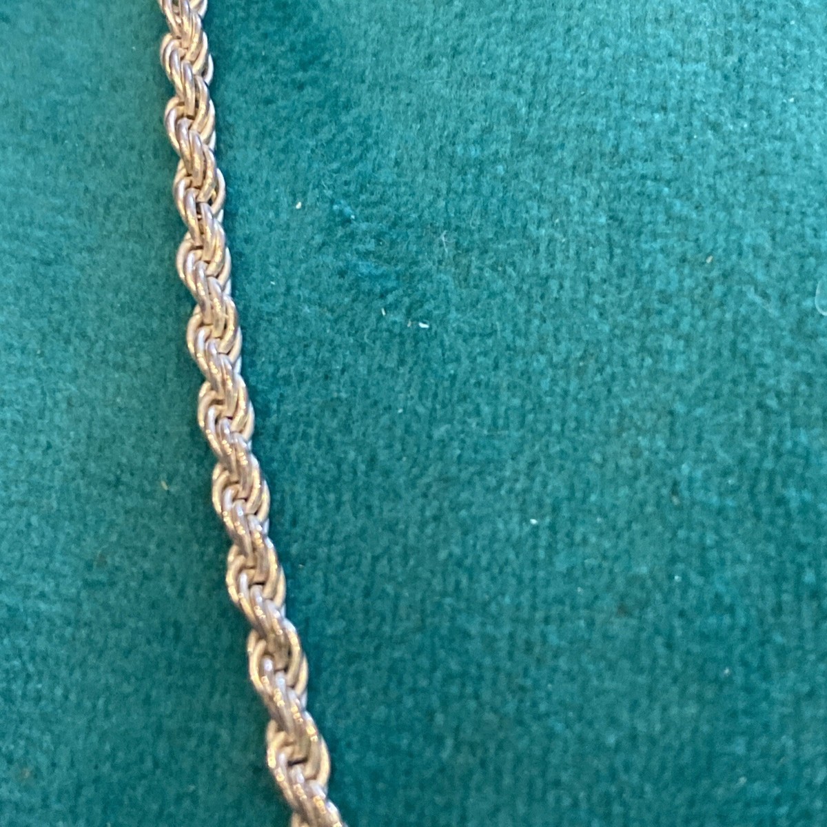 VTG Sterling Silver.925 Signed SXI Solid Rope Chain Necklace 24