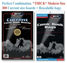 300 BCW THICK Comic Book Bags Sleeve + Boards Modern Current Annual Safe Storage