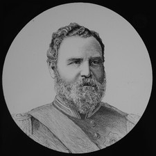 ANGLO-EGYPTIAN WAR - ADMIRAL SEYMOUR Magic Lantern Slide 1882 VICTORIAN ANTIQUE