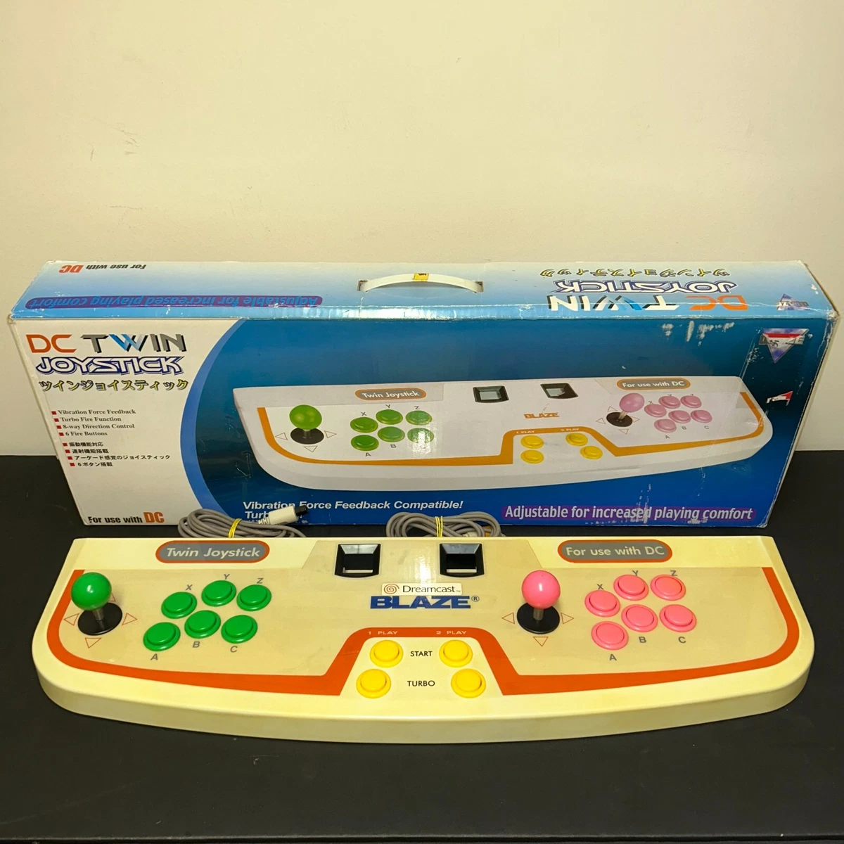 SEGA DREAMCAST BLAZE DC TWIN JOYSTICK Turbo Arcade Stick (TESTED
