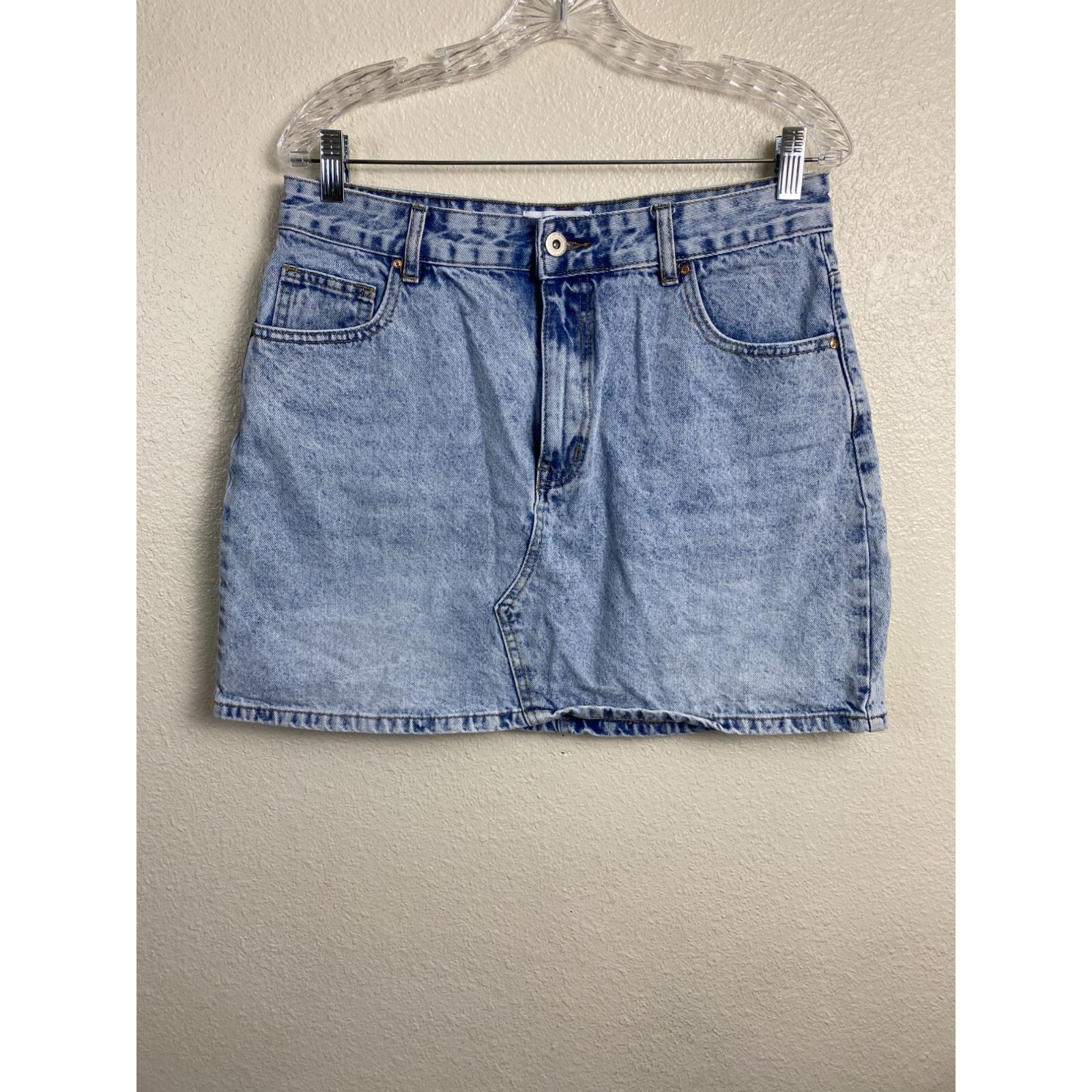 Cotton On Women's Denim Skirt Size 10 Blue Y2K 90s Vacation