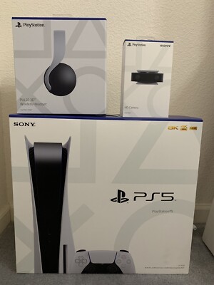 PlayStation PS5 Disc Console Pulse 3D Headset HD Camera