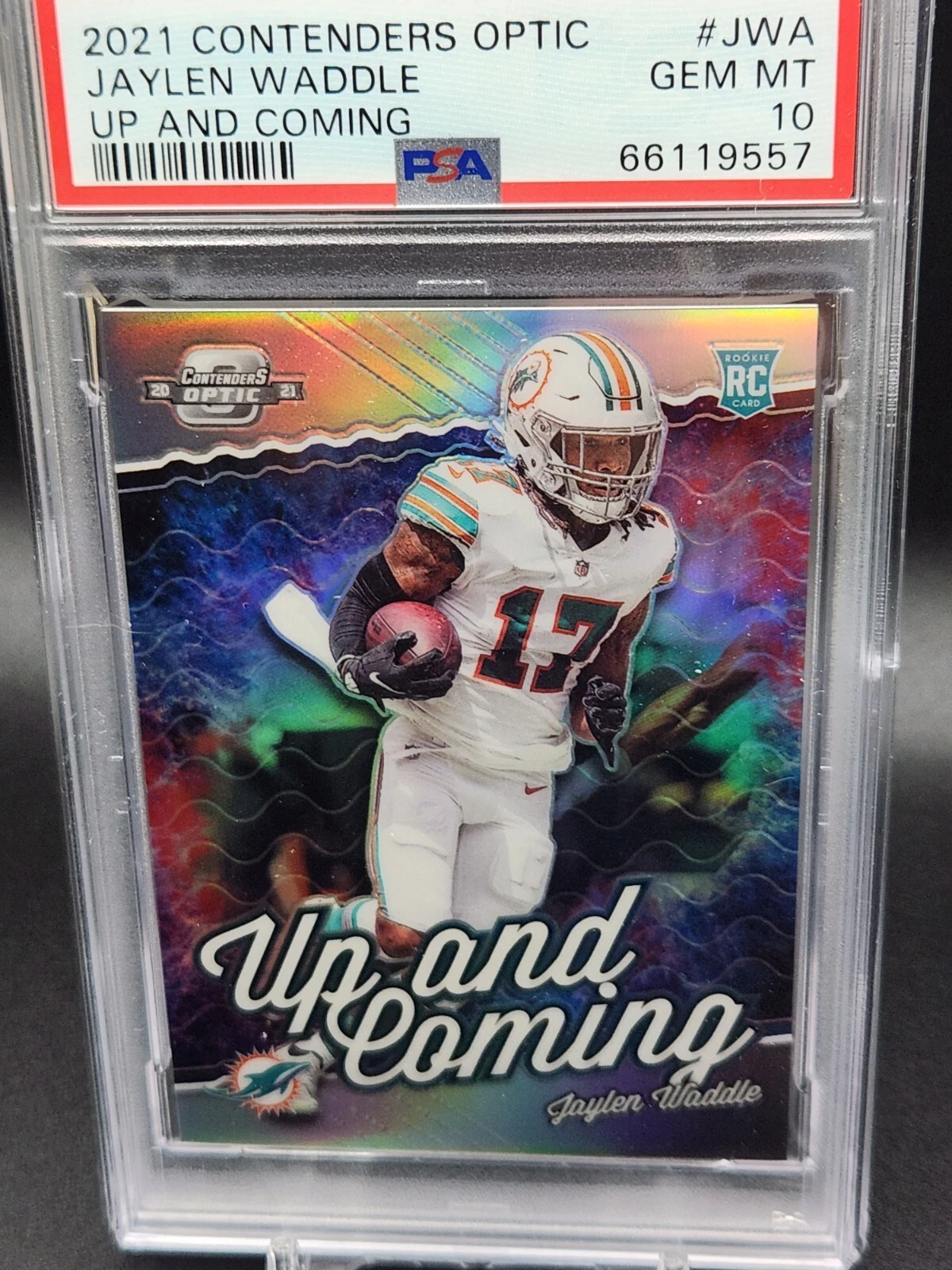 Jaylen Waddle Panini Contenders Optic Up and Coming #JWA Base