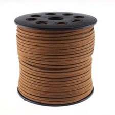 2.65mm x 100 Yards Suede Cord Flat Faux Leather Cord for DIY Jewelry Making