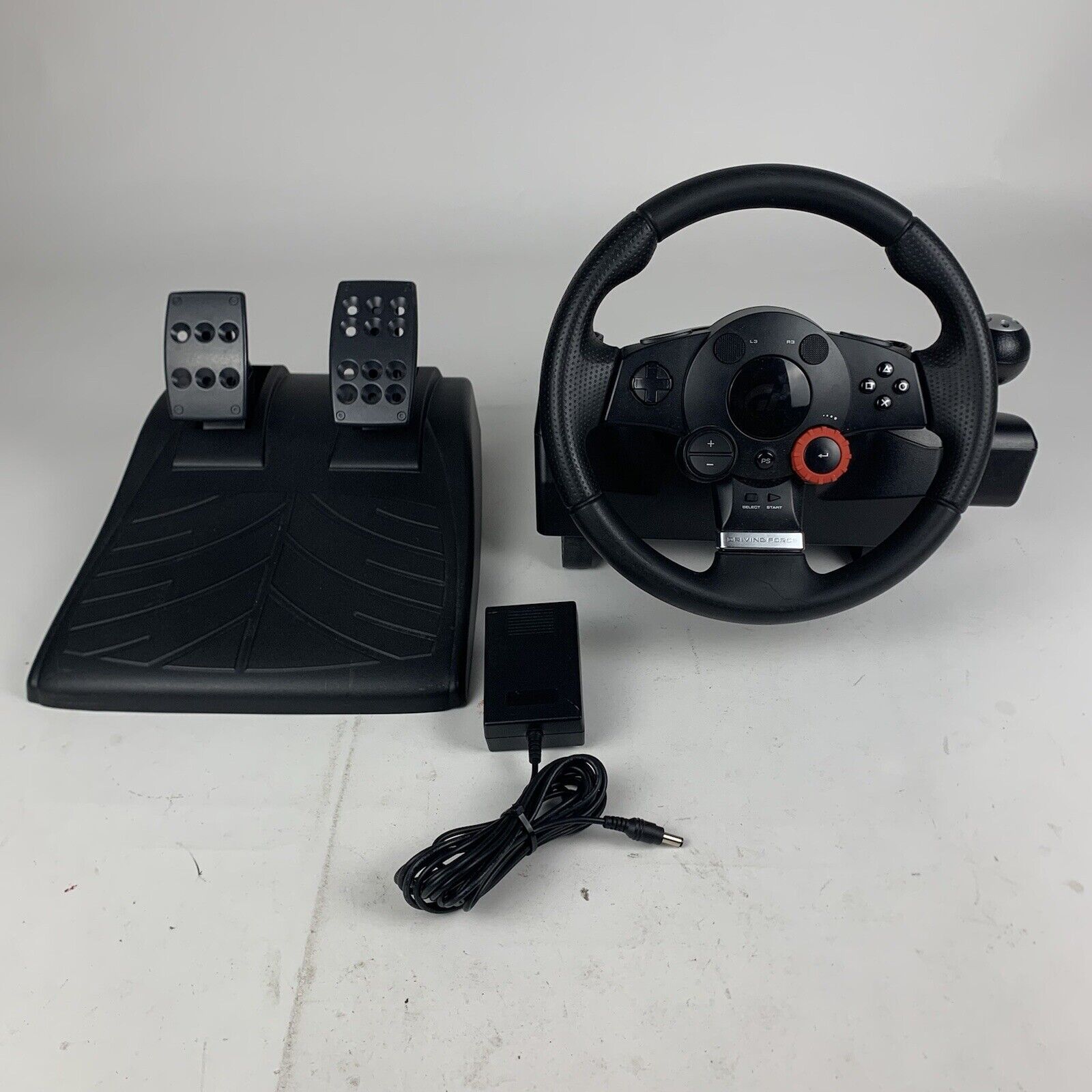 Logitech Wireless Steering Wheel E-X5D12 For PS3 W/ Dongle & Power brick  TESTED