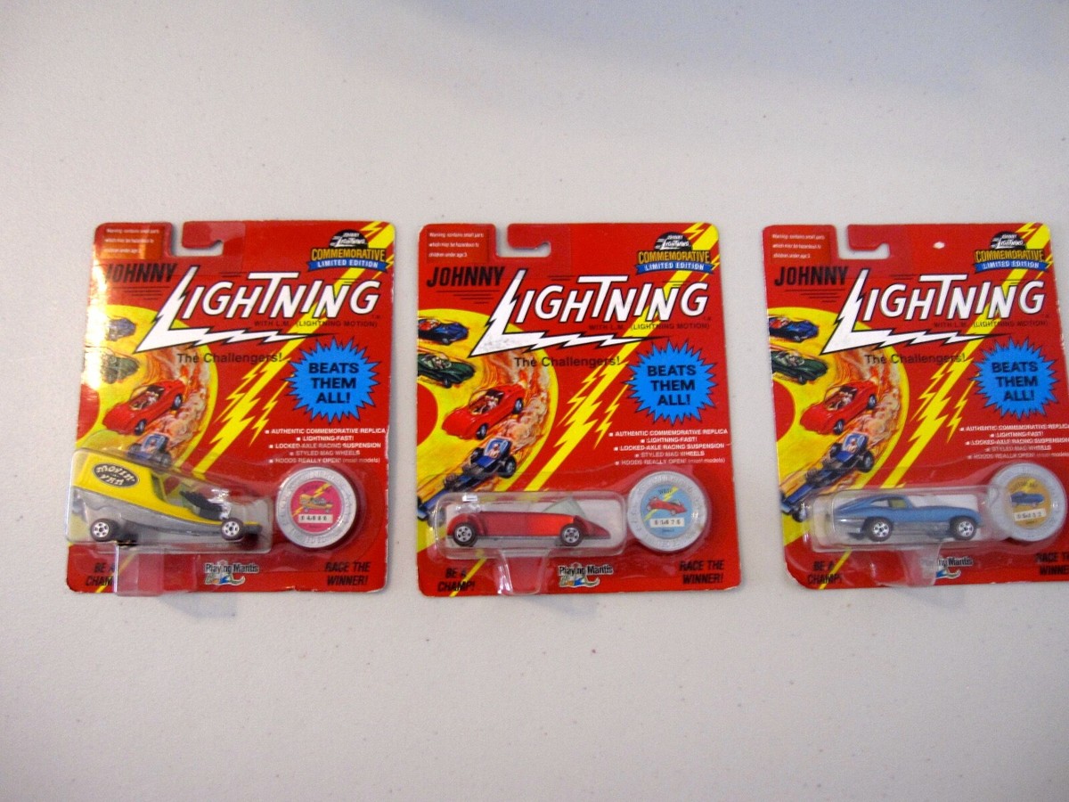3 Vintage Johnny Lightning 1993 1st Limited Ed. Issue Series A
