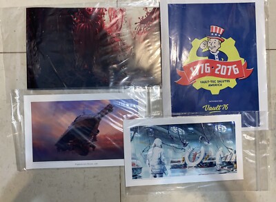 Fallout Vault-Tec Vault Boy Skill Photo Art Print Set Lithograph