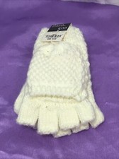 A.N.A. Soft Warm Pretty Mix and Match Ivory Knit Mitten/Gloves