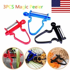 Professional Magic Trio Peeler Vegetable Fruit Julienne Set of 3 Kitchen Tool