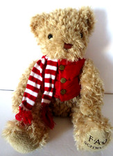 Teddy Bear FAO Schwarz 12  Classic Fuzzy Brown Plush Stuffed Animal Toy Cuddle