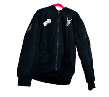 Ring Of Fire, Boys X-Large, Black, Jacket With Hood, And Button Pockets NWT