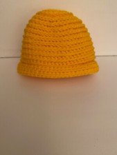 Beanies, Yellow, Hand Made, Crochet for Women or Children